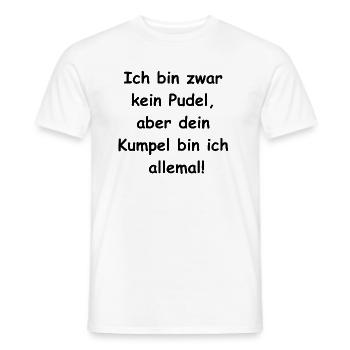 Pudel-Kumpel-Geschenk - Männer T-Shirt - Weiß - Vorne - AI Model Male 178 dark (178cm)