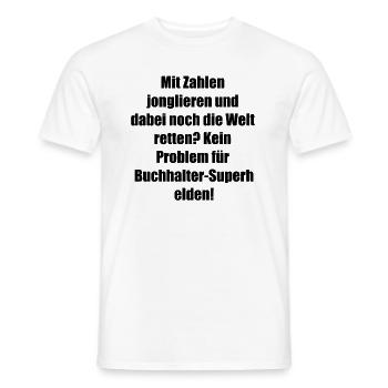 Cadeau de super-héros comptable - T-shirt homme - blanc - Devant - AI Model Male 178 dark (178cm)