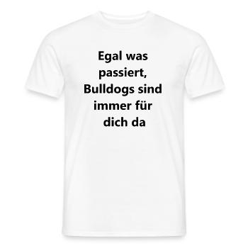 Bulldog-Geschenk - Männer T-Shirt - Weiß - Vorne - AI Model Male 178 dark (178cm)
