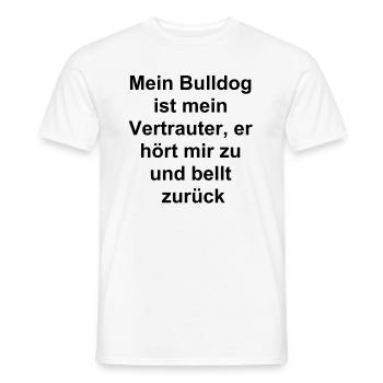 Cadeau pour les amoureux des chiens - T-shirt homme - blanc - Devant - AI Model Male 178 dark (178cm)