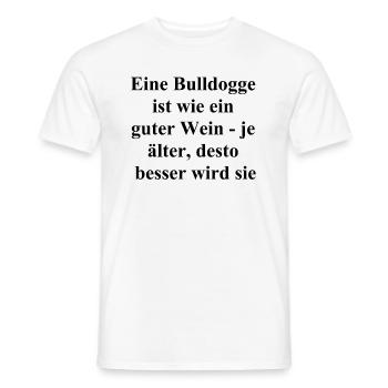 Bulldogs - Cadeau pour tous les amateurs de vin - T-shirt homme - blanc - Devant - AI Model Male 178 dark (178cm)