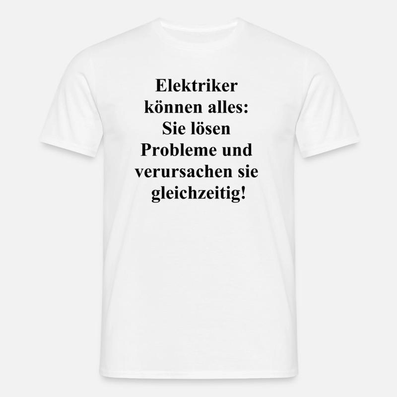 Multitasking-Elektriker-Geschenk - Männer T-Shirt - Weiß