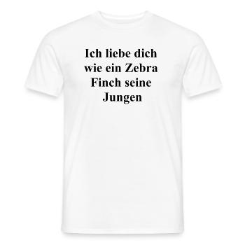 Personalisiertes Zebra Finch Geschenk - Männer T-Shirt - Weiß - Vorne - AI Model Male 178 dark (178cm)