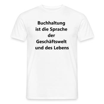 Cadeau comptable personnalisé - T-shirt homme - blanc - Devant - AI Model Male 178 dark (178cm)