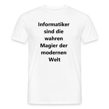 Magische Code Geschenk - Männer T-Shirt - Weiß - Vorne - AI Model Male 178 dark (178cm)