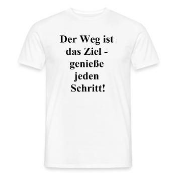 Wanderabenteuer Geschenk - Männer T-Shirt - Weiß - Vorne - AI Model Male 178 dark (178cm)