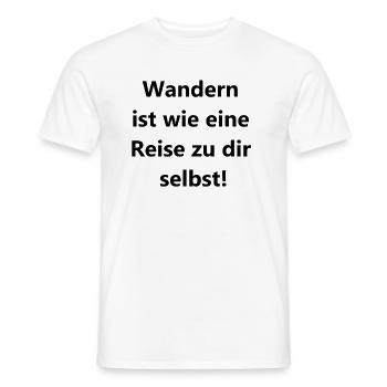 Wanderfreude Geschenk - Männer T-Shirt - Weiß - Vorne - AI Model Male 178 dark (178cm)