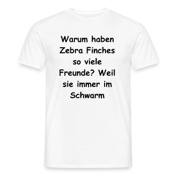 Zebra Finch Geschenk - Männer T-Shirt - Weiß - Vorne - AI Model Male 178 dark (178cm)