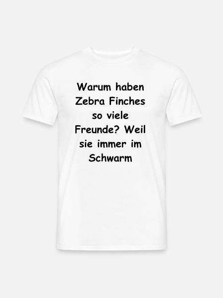 Zebra Finch Geschenk - Männer T-Shirt - Weiß