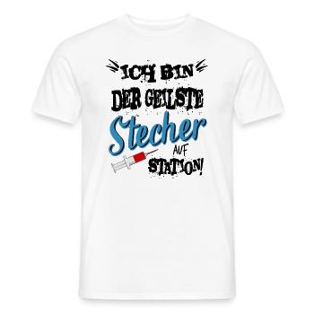 Krankenpfleger Krankenhelfer Arzt Sprüche T-shirt - Männer T-Shirt - Weiß - Vorne - AI Model Male 178 dark (178cm)