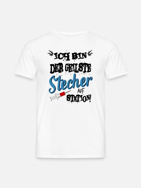 Krankenpfleger Krankenhelfer Arzt Sprüche T-shirt - Männer T-Shirt - Weiß