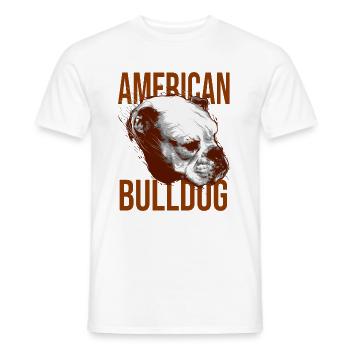 American Bulldog, cooles Bulldoggen Design - Männer T-Shirt - Weiß - Vorne - AI Model Male 178 dark (178cm)