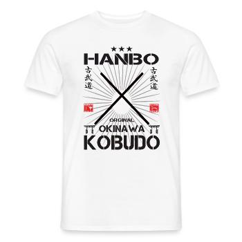 Hanbo die Kunst der Verteidigung im Okinawa Stil - Männer T-Shirt - Weiß - Vorne - AI Model Male 178 dark (178cm)