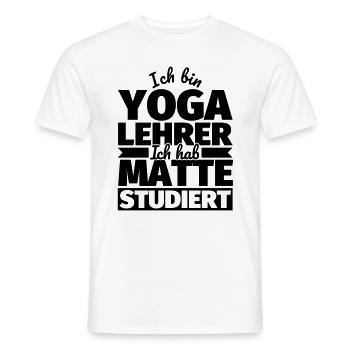 Yogalehrer Humor - Männer T-Shirt - Weiß - Vorne - AI Model Male 178 dark (178cm)