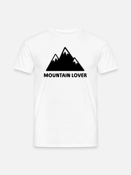 MOUNTAIN LOVER - Männer T-Shirt - Weiß