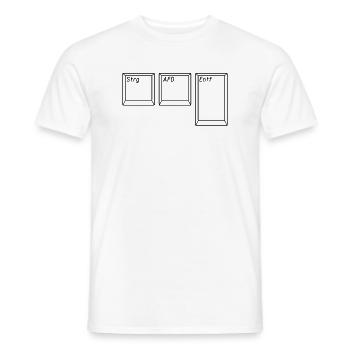 Anti Fck AfD - Strg AFD Entf gegen Rechts Fck Nzs - Männer T-Shirt - Weiß - Vorne - AI Model Male 178 dark (178cm)