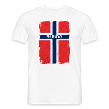 Norwegen Flagge - Männer T-Shirt - Weiß - Vorne - AI Model Male 178 dark (178cm)