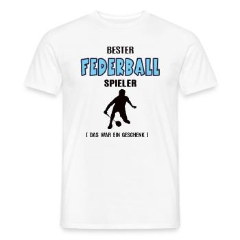 Federball Spieler Bester Federballer Geburtstag - Männer T-Shirt - Weiß - Vorne - AI Model Male 178 dark (178cm)