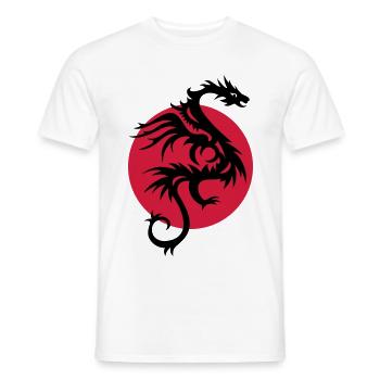 DRAGON SUN - Men's T-Shirt - white - Front - AI Model Male 178 dark (178cm)
