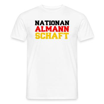 Nationalmannschaft Fußball Wortwitz - Männer T-Shirt - Weiß - Vorne - AI Model Male 178 dark (178cm)