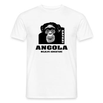 Angola - Schimpanse - Männer T-Shirt - Weiß - Vorne - AI Model Male 178 dark (178cm)