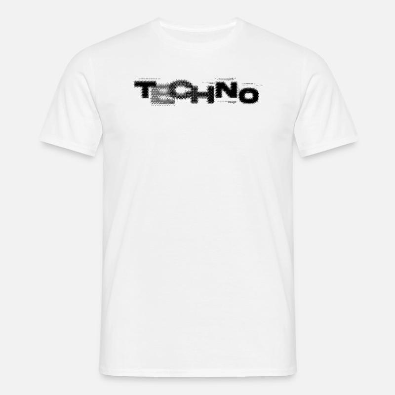 Techno Bitmap Logo Numérique - T-shirt Homme - blanc