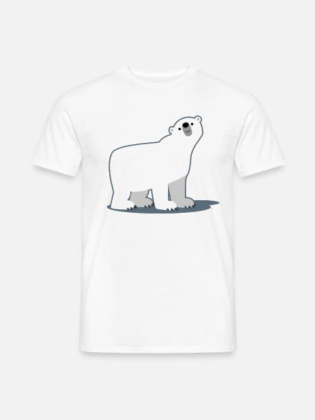 Süß Cartoon-Eisbär von Cheerful Madness!! - Männer T-Shirt - Weiß