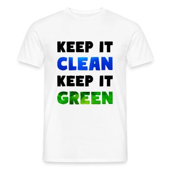 Umwelt Klimawandel Keep It Clean Keep It Green - Männer T-Shirt - Weiß - Vorne - AI Model Male 178 dark (178cm)