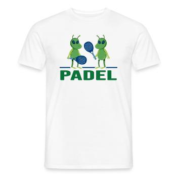 Padel Padel Joueur de tennis Padel Paddle Padel - T-shirt homme - blanc - Devant - AI Model Male 178 dark (178cm)