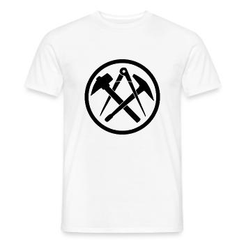 Couvreurs Signes artisanaux signes de corporation - T-shirt homme - blanc - Devant - AI Model Male 178 dark (178cm)