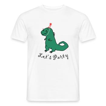 Party Dino T-Rex - Men's T-Shirt - white - Front - AI Model Male 178 dark (178cm)