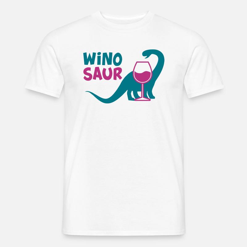 Dino - Männer T-Shirt - Weiß
