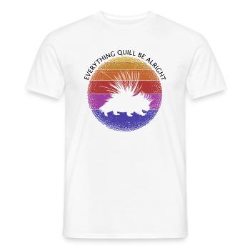 Stachelschweine Designs für Tierliebhaber Nagetier - Männer T-Shirt - Weiß - Vorne - AI Model Male 178 dark (178cm)