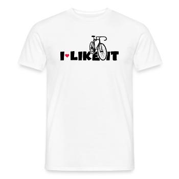 Fahrrad sattelfest Radfahrer Fahrradtour like-bike - Männer T-Shirt - Weiß - Vorne - AI Model Male 178 dark (178cm)