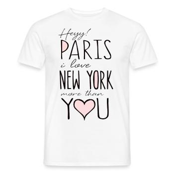 Paris - Männer T-Shirt - Weiß - Vorne - AI Model Male 178 dark (178cm)