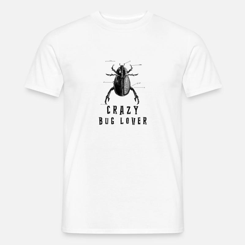 Crazy Bug Lover - Männer T-Shirt - Weiß