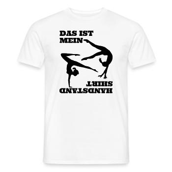 Handstand Bodenturnen Gymnastik Sportlehrer Turner - Männer T-Shirt - Weiß - Vorne - AI Model Male 178 dark (178cm)