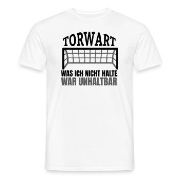 Torwart Handball Tormann Fußball Torhüter Spruch - Männer T-Shirt - Weiß - Vorne - AI Model Male 178 dark (178cm)