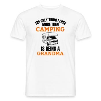 Camping Wohnmobil Oma Wohnwagen Großmutter Spruch - Männer T-Shirt - Weiß - Vorne - AI Model Male 178 dark (178cm)