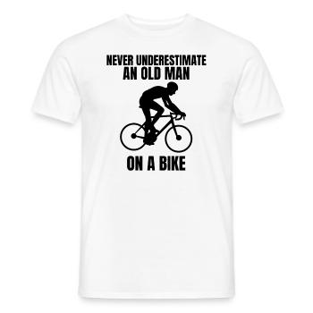 Vélo père vélo grand-père vélo papa vélo - T-shirt homme - blanc - Devant - AI Model Male 178 dark (178cm)