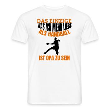 Handball Spruch Geschenk Opa Handballer Großvater - Männer T-Shirt - Weiß - Vorne - AI Model Male 178 dark (178cm)