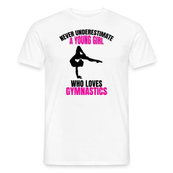 Gymnastics gymnast floor gymnastics woman sports teacher - Men's T-Shirt - white - Front - AI Model Male 178 dark (178cm)