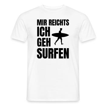 Surfer lustig Spruch Surfbrett surfen Wellenreiten - Männer T-Shirt - Weiß - Vorne - AI Model Male 178 dark (178cm)