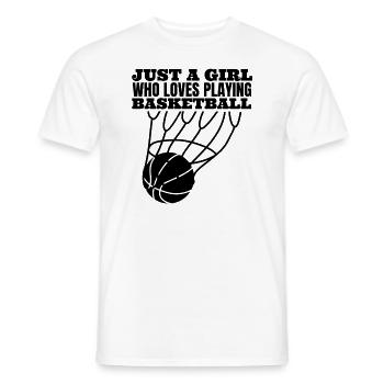 Basket-ball femme basket-ball amateur de basket - T-shirt homme - blanc - Devant - AI Model Male 178 dark (178cm)
