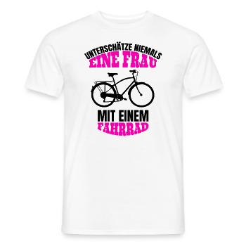 Mädchen Radfahren Fahrrad Mountainbike Fahrradtour - Männer T-Shirt - Weiß - Vorne - AI Model Male 178 dark (178cm)