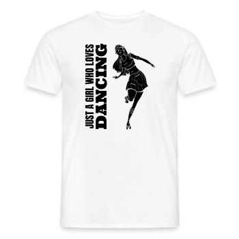 Danseur danse femme danse sport fille cadeau - T-shirt homme - blanc - Devant - AI Model Male 178 dark (178cm)