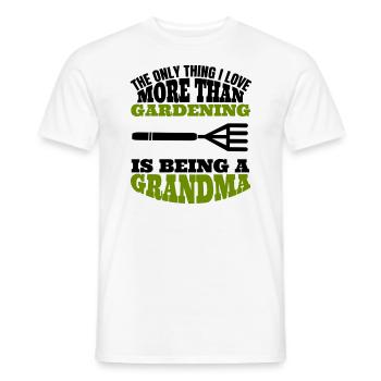 Jardin jardin grand-mère cadeau jardinier grand-mère - T-shirt homme - blanc - Devant - AI Model Male 178 dark (178cm)