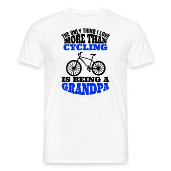 Bike Grandpa Cycling Bike Tour Grandfather Cycling - Men's T-Shirt - white - Front - AI Model Male 178 dark (178cm)