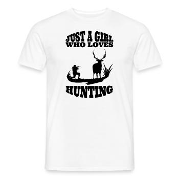 Chasser sort maman chasse chasseur chasseur fille fille fille femme - T-shirt homme - blanc - Devant - AI Model Male 178 dark (178cm)