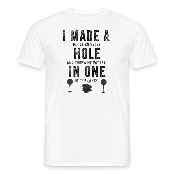 I Made A Hole In One - Golf Funny - Men's T-Shirt - white - Front - AI Model Male 178 dark (178cm)